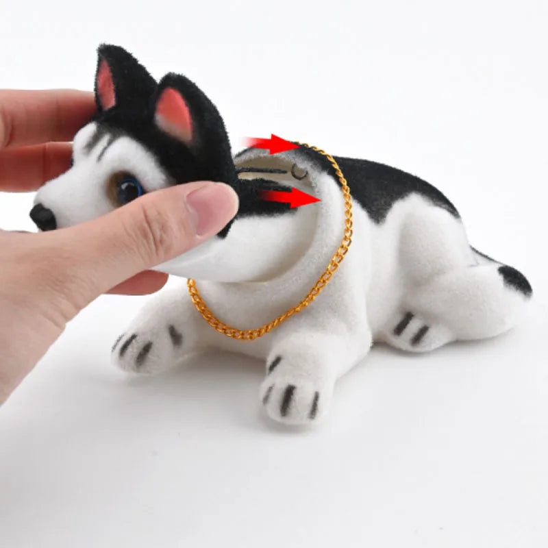 Car Ornaments Doll Husky Beagle St Bernard Shepherd Shake Head Dog Duck Decoration Auto Interior Accessories Cute Creative Gifts