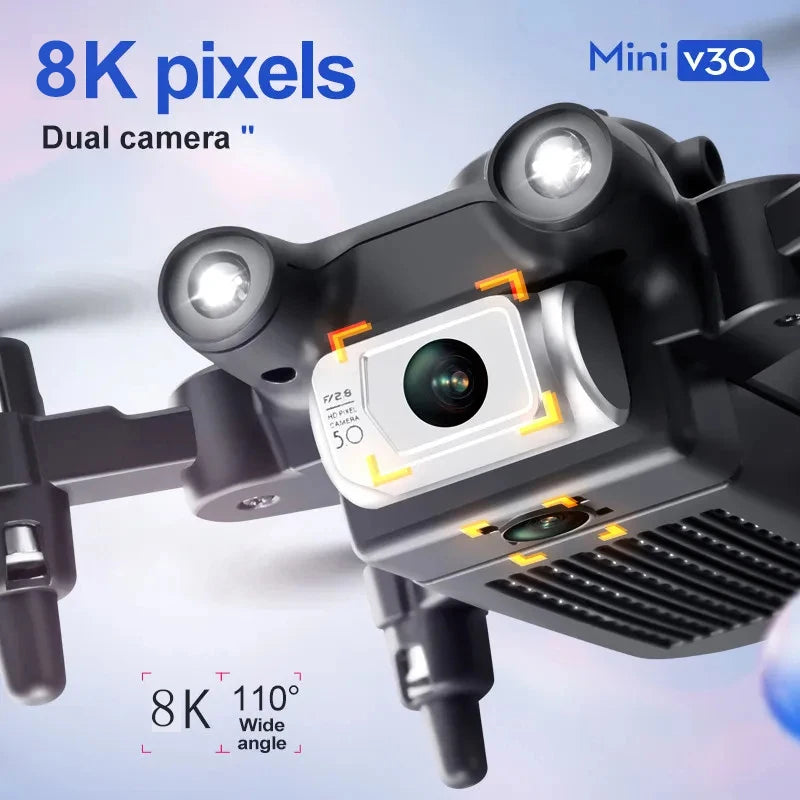 Mini drone Xiaomi 4DRC V30 com câmera HD 4K 1080P FPV RC Drones profissional para prevenção de obstáculos de cinco lados Helicóptero de brinquedo