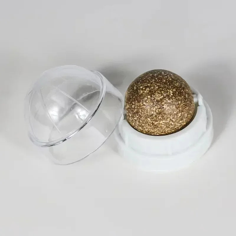 Brinquedo adesivo de parede para gatos Catnip, bola arranhadora, petiscos saudáveis ​​e naturais, remove bolas para promover a digestão, petisco de grama para gatos