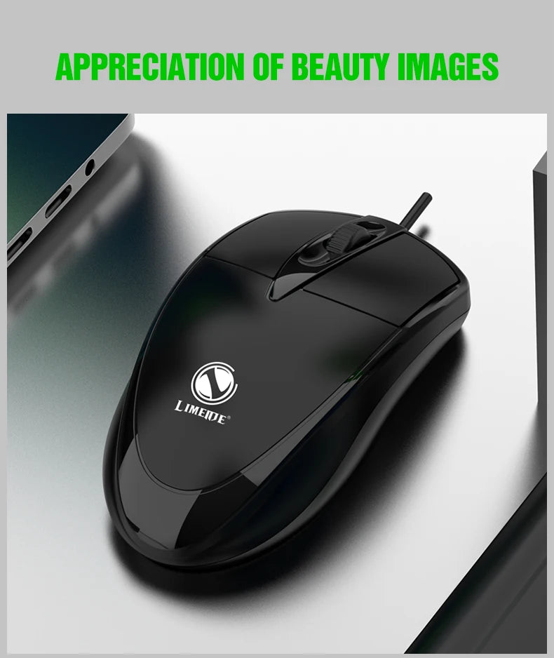 301 Mouse com fio para jogos de escritório, computador desktop, laptop, mouse comercial, mouse óptico USB