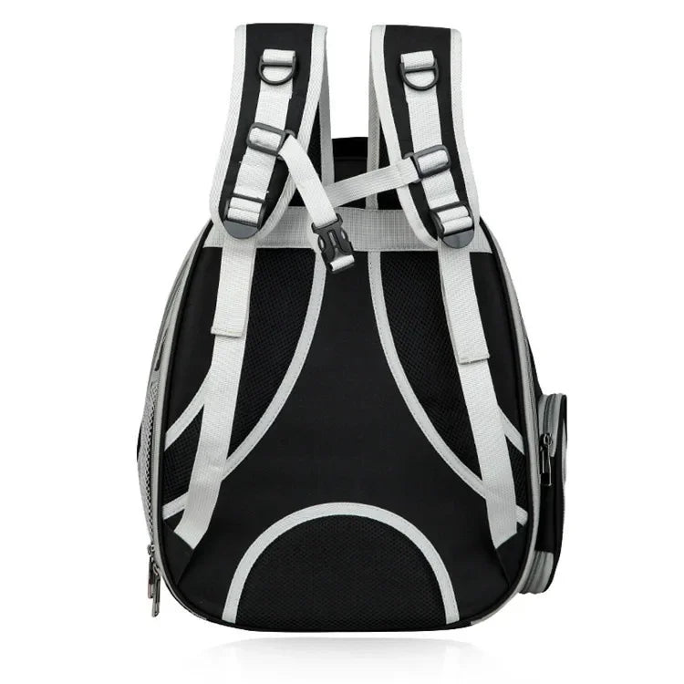 Mochila para animais de estimação, cápsula espacial transparente, mochila de ombro duplo para gatos, bolsa expansível para gatos, bolsa portátil para cães pequenos