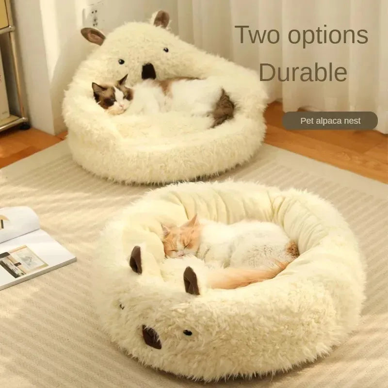 Bed for Cats Warm Cushions Accessories Pet Products Winter Supplies Dog Mat Goods Things Beds Accessory Puppy Basket House