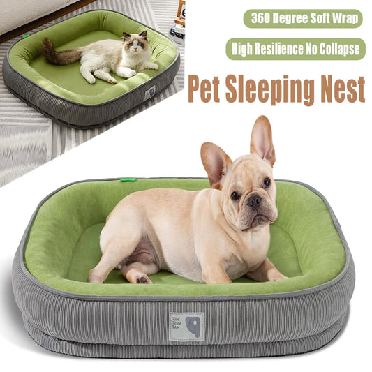 Pet Dog Bed Sofa Cat Warm Soft and Comfortable Sleeping Bed with Non-slip Design Portable Detachable Washable Pet Dog Bed Sofa