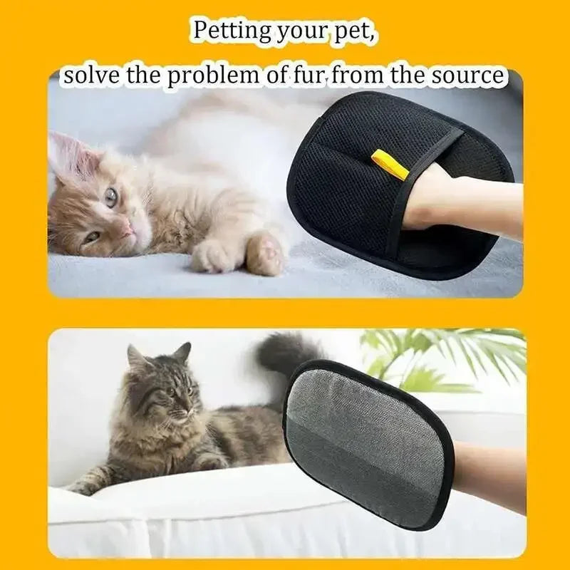 Conjunto de ferramentas para remoção de pelos de animais de estimação, luvas reutilizáveis ​​para remoção de pelos estáticos, luvas de dupla face para remoção de pelos de cães e gatos para carpetes e sofás