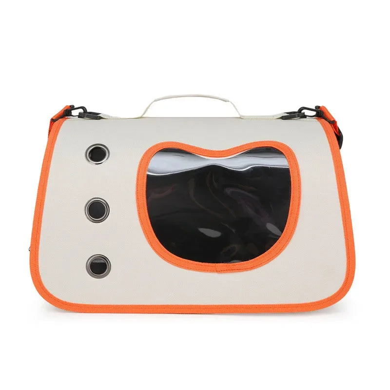 Bolsas de ombro para gatos Bolsa de alta capacidade para gatos Dobrável Cápsula espacial de mão Malha respirável Bolsa transversal para animais de estimação Mochila para animais de estimação