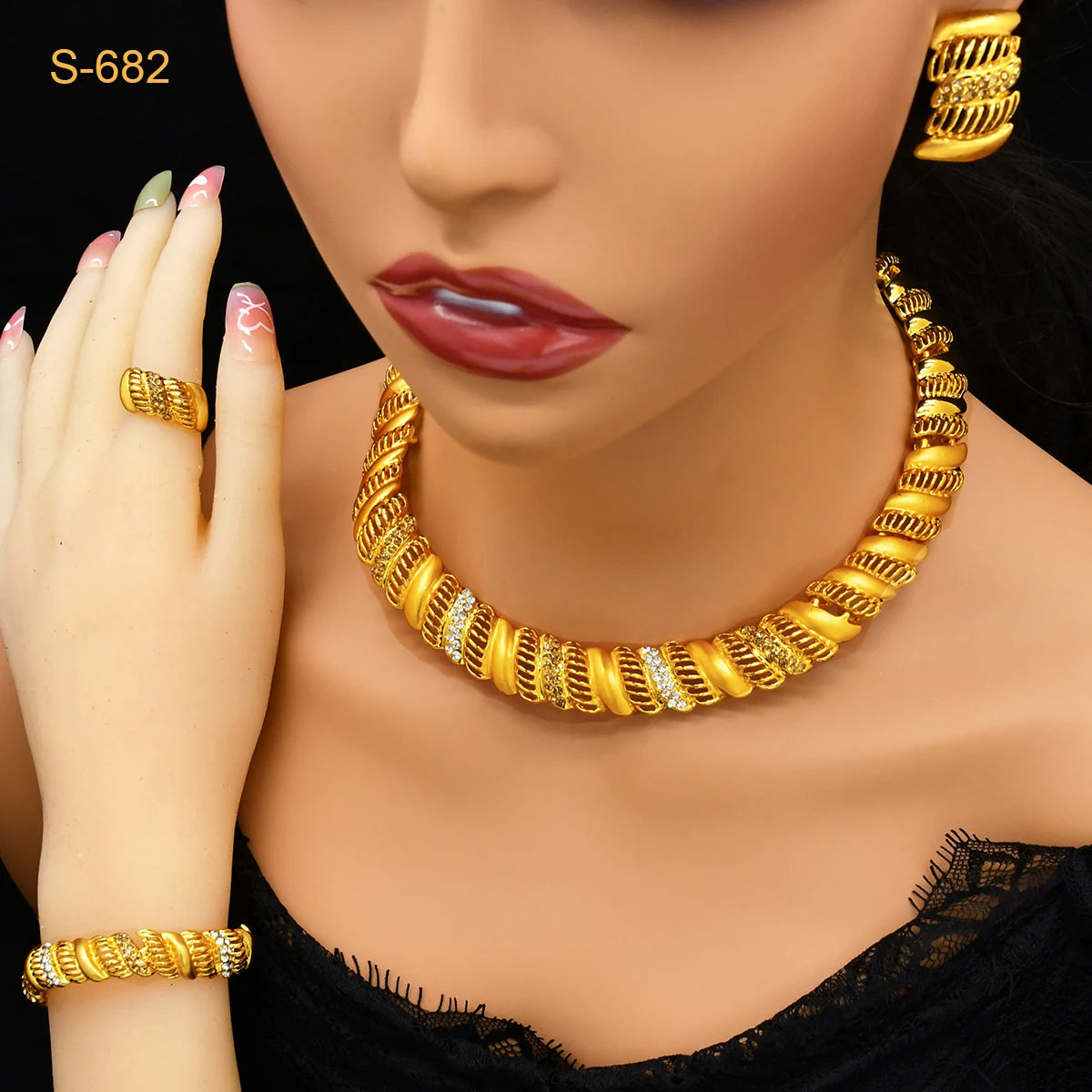 XUHUANG Conjunto de colares com correntes de ouro 24k, moda nupcial africana, joias de noivado indianas para presentes de festa de casamento em Dubai