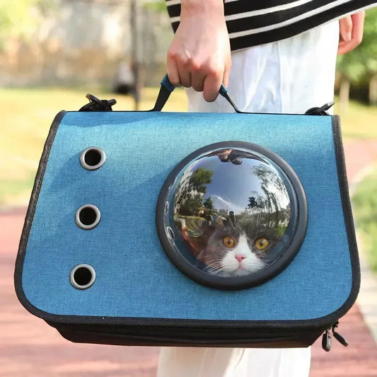 Bolsa portátil para gatos, bolsa de ombro dobrável, bolsa transversal para animais de estimação, bolsa de malha respirável para passeios, suprimentos para cães e gatinhos