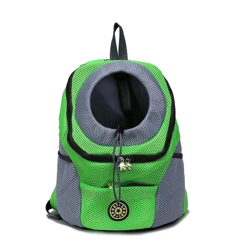 Mochila para transporte de cães, mochila transportadora de animais de estimação, mochila frontal confortável para motocicletas e caminhadas, bolsa de transporte para cães de estimação