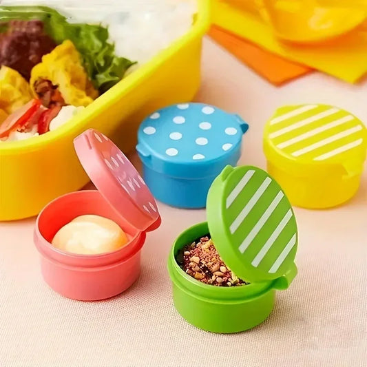 4 peças de mini garrafas portáteis para molho de soja, acessórios para lancheira, recipientes de tempero de viagem para piquenique, escritório e uso externo