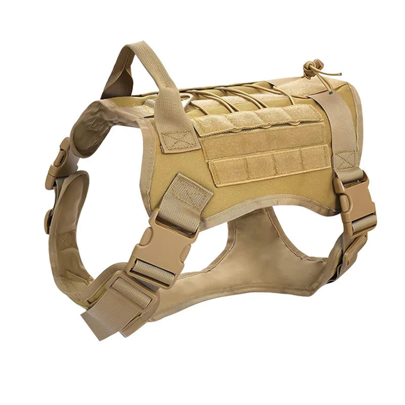 Colete de camuflagem tática para cães de médio e grande porte, fácil controle e confortável para caminhadas, treinamento e atividades ao ar livre