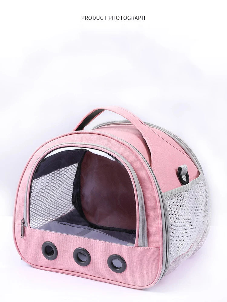 Bolsa de transporte para cães, gatos, pássaros e coelhos com almofada de algodão grosso, mochila de aviação para animais de estimação, bolsa de viagem portátil anti-sufocante, bolsa para cães de estimação