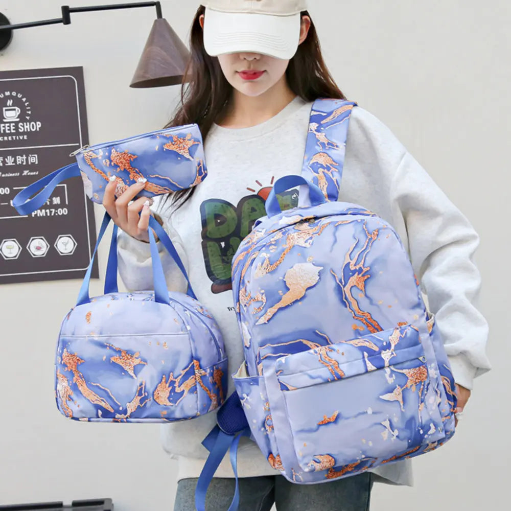 Mochila Lilo Stitch 3 peças/conjunto para meninas, meninos, estudantes, adolescentes, crianças, presente de aniversário, mochila escolar casual feminina