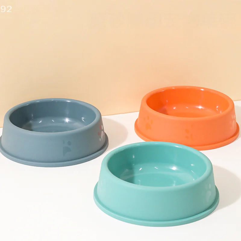 High Quality Pet Feeding Bowls For Cats And Dogs Solid Color Food Water Bowls Easy To Clean Wet & Dry Food Bowls Pet Supplies