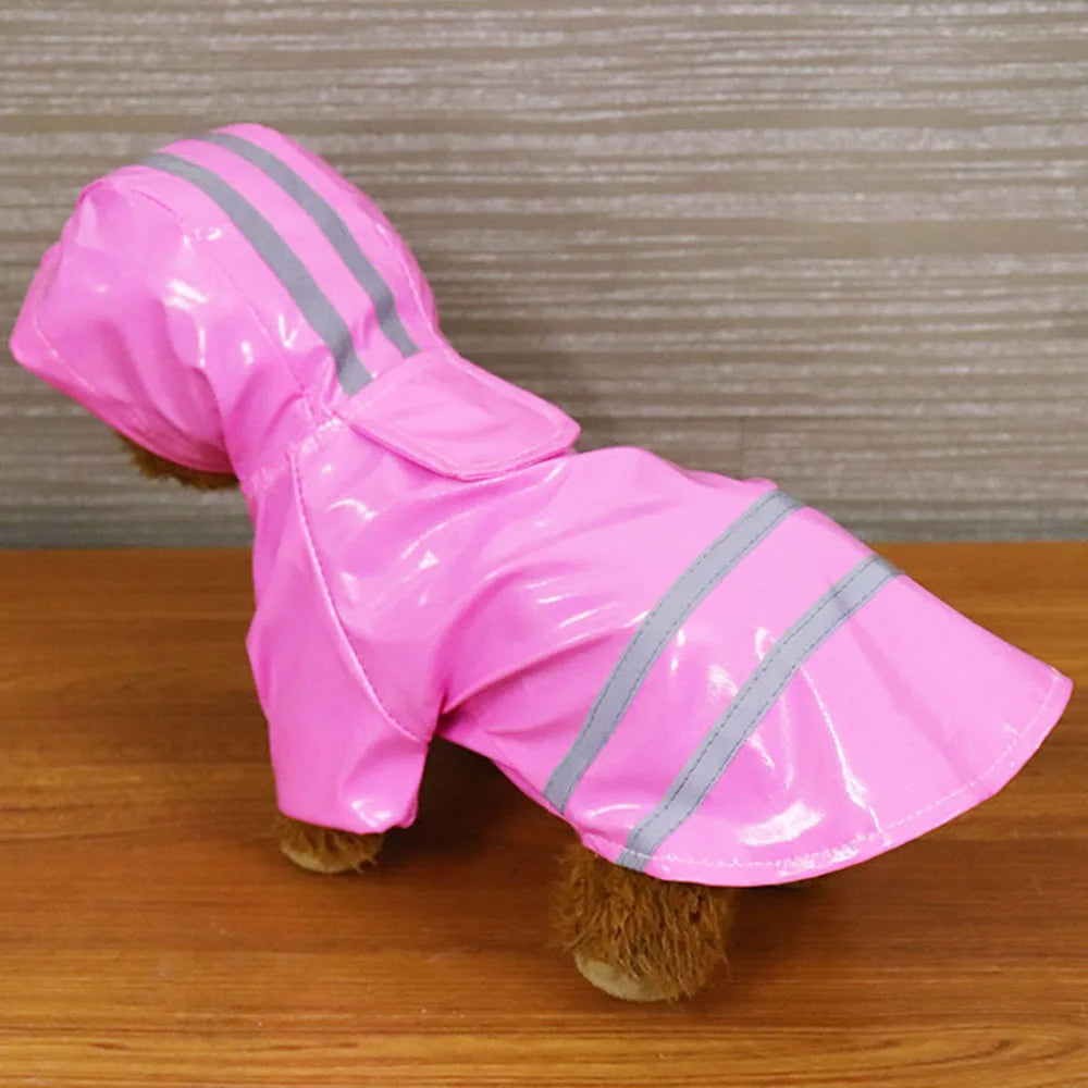 Capa de chuva para cachorro, roupas refletivas para filhotes de estimação, jaqueta de chuva para cachorro pequeno, à prova d'água, yorkshire, poodle, bichon, pomeranian, schnauzer, corgi