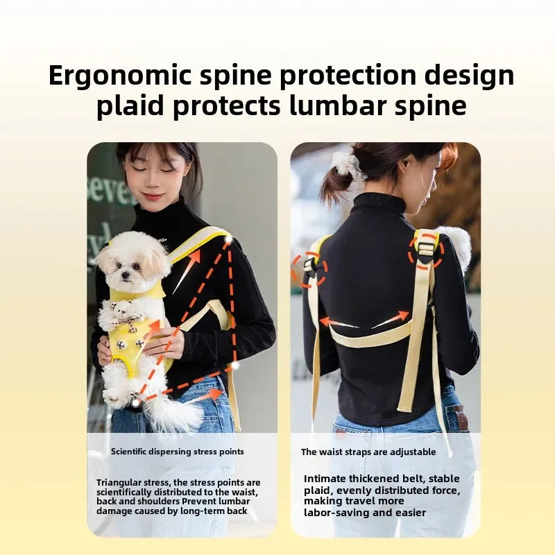 Bolsa de transporte para cães de estimação, bolsa de mão portátil para filhotes de quatro patas, mochila de ombro, colete, corda de tração para Yorkshire