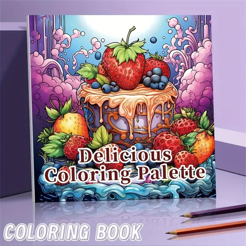 1 peça livro de colorir de arte com 22 páginas, presente para festa de aniversário, alívio do estresse, matar o tempo, grafite, pintura, desenho, livro de arte