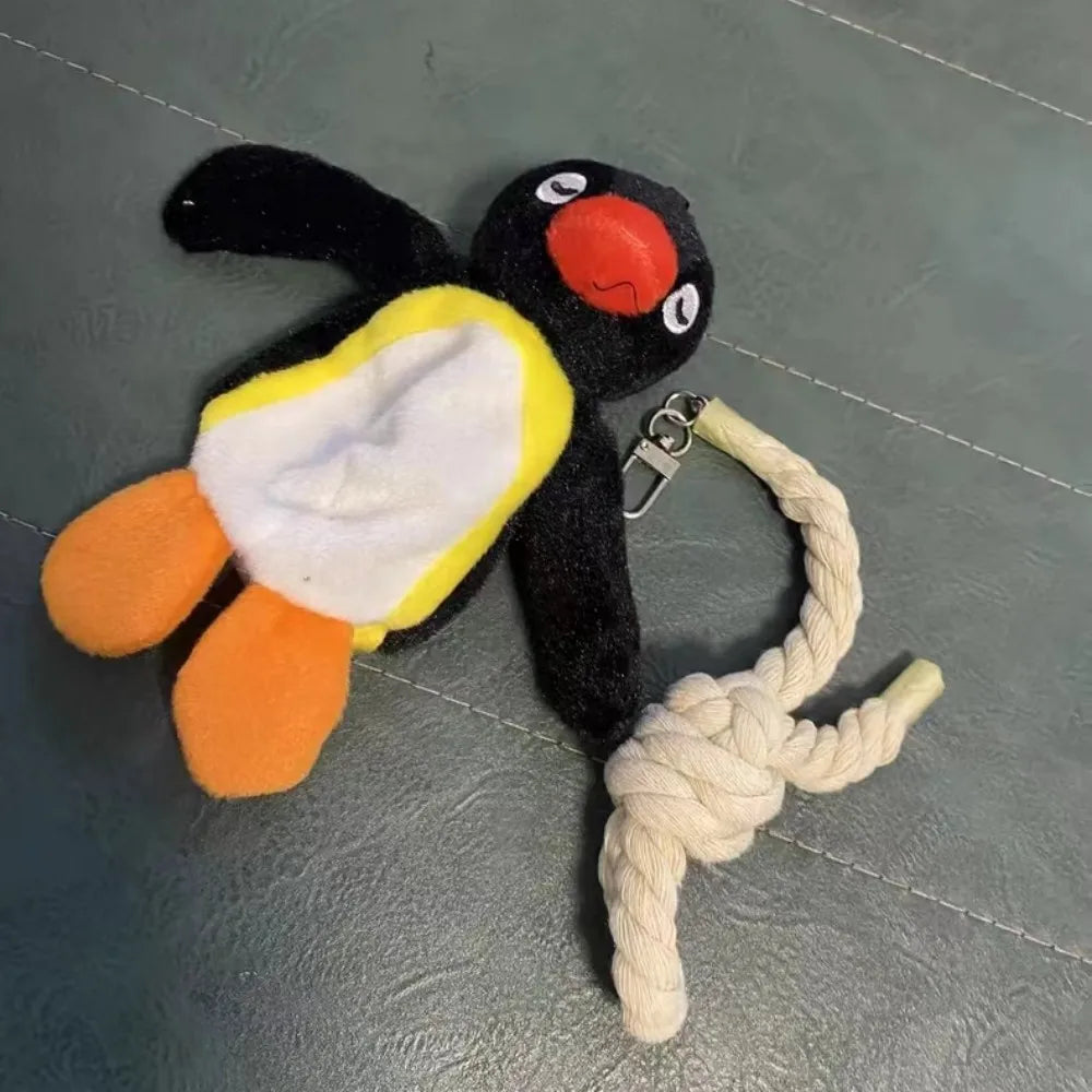 Chaveiro de pelúcia pinguim fofo de 16 cm, pingente de mochila, chaveiro criativo de animal, acessórios para bolsas femininas e femininas