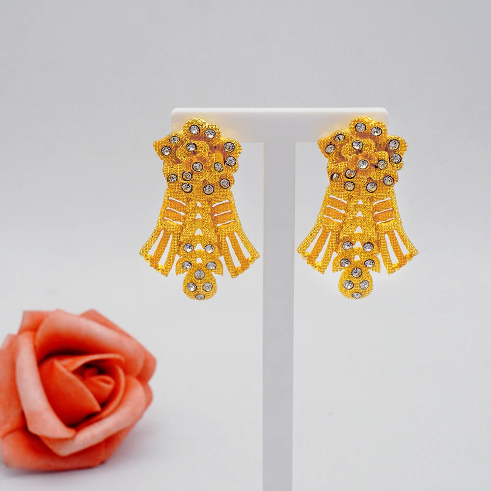 Conjuntos de joias finas 2023 para mulheres, presentes de casamento, colar, pulseira, brincos, anel, joias com contas africanas