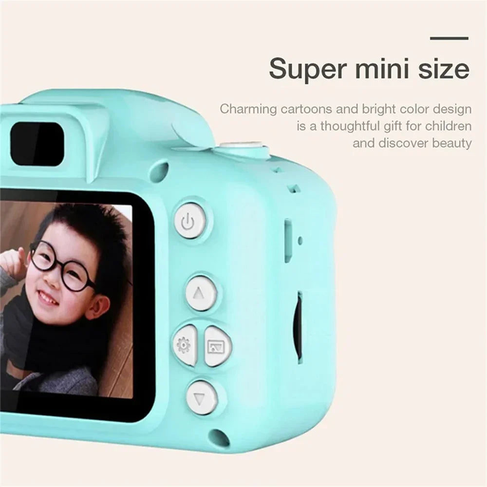 X2 Mini Câmera Digital Infantil Pode Tirar Fotos e Vídeos Linda Câmera Pequena Fotografia Presente de Aniversário para Crianças Brinquedos para Crianças