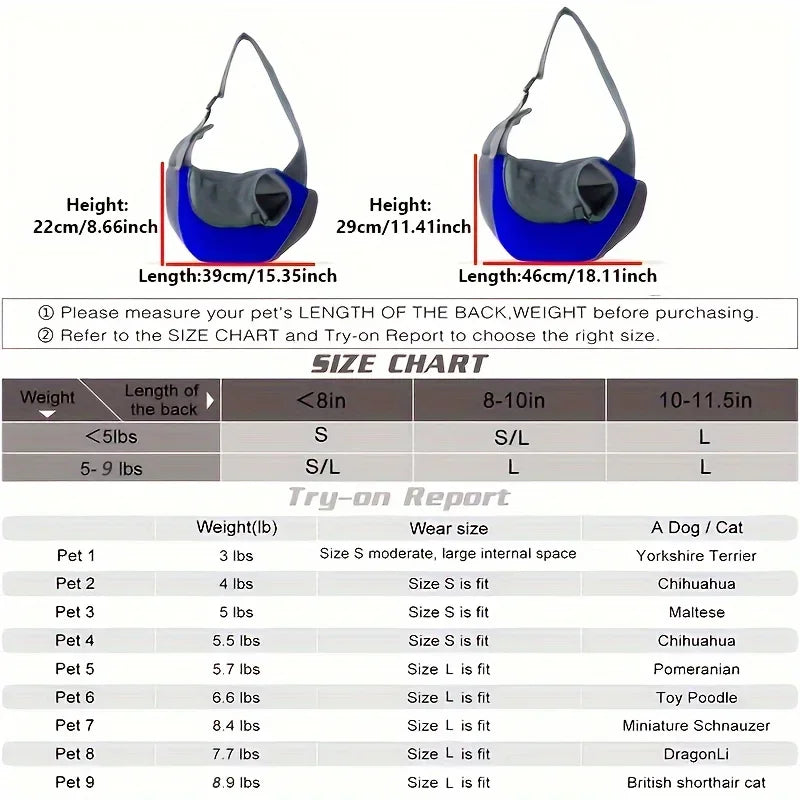 1 peça mochila para cachorro, bolsa de viagem transversal de malha respirável para filhotes, gatos, caminhadas e acampamentos