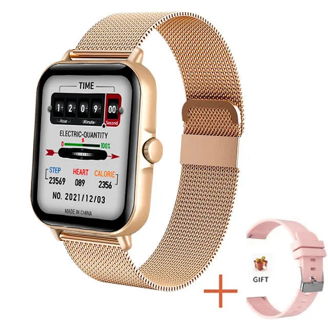 Relógio inteligente 2025 2.01'' Bluetooth com chamada, reprodução de música, relógio fitness esportivo à prova d'água para homens e mulheres, iPhone e Android