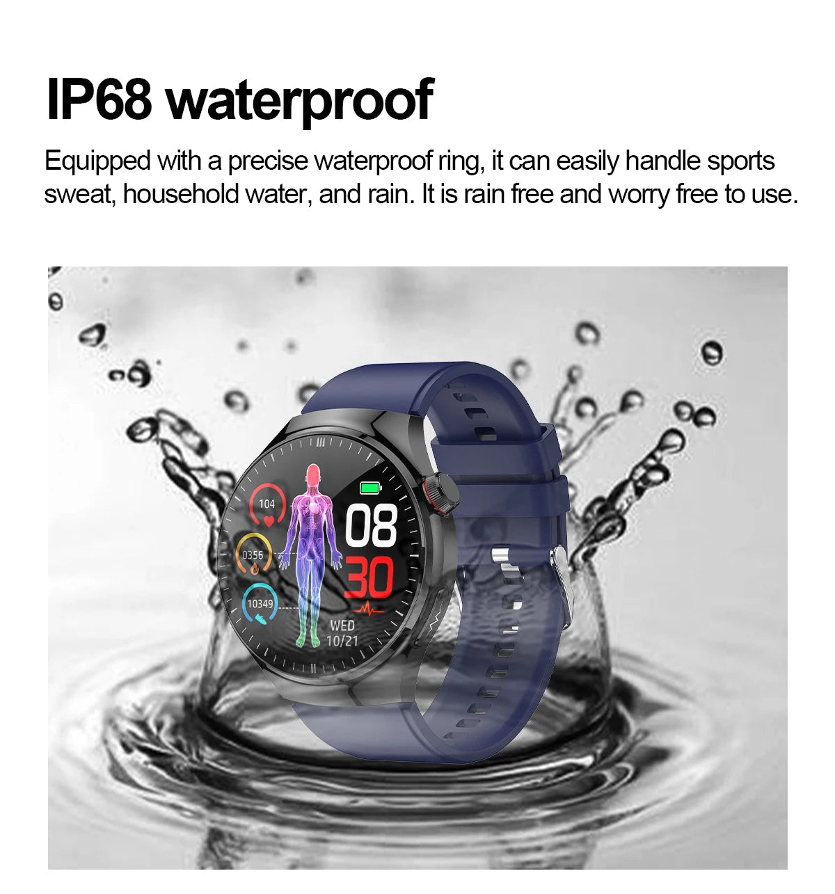 2025 para HUAWEI Precise ECG + PPG Ácido Úrico HD Smart Watch Masculino Lipídios no Sangue Frequência Cardíaca Pressão Arterial Esporte Chamada Saúde Smartwatch