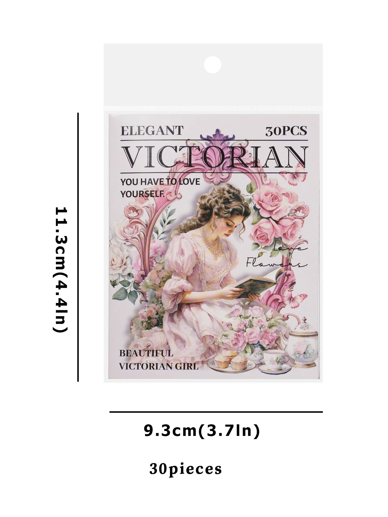 30 adesivos de Garden Girl para caderno, garrafa de água, mala, brinquedo infantil, dia dos namorados, volta às aulas