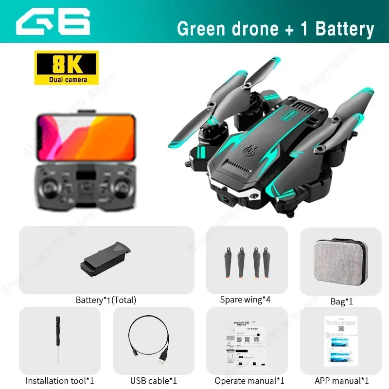 Drone GPS 5G 8K profissional 4K com câmera dupla, fotografia aérea, prevenção de obstáculos, quadricóptero, helicóptero, brinquedos, presentes
