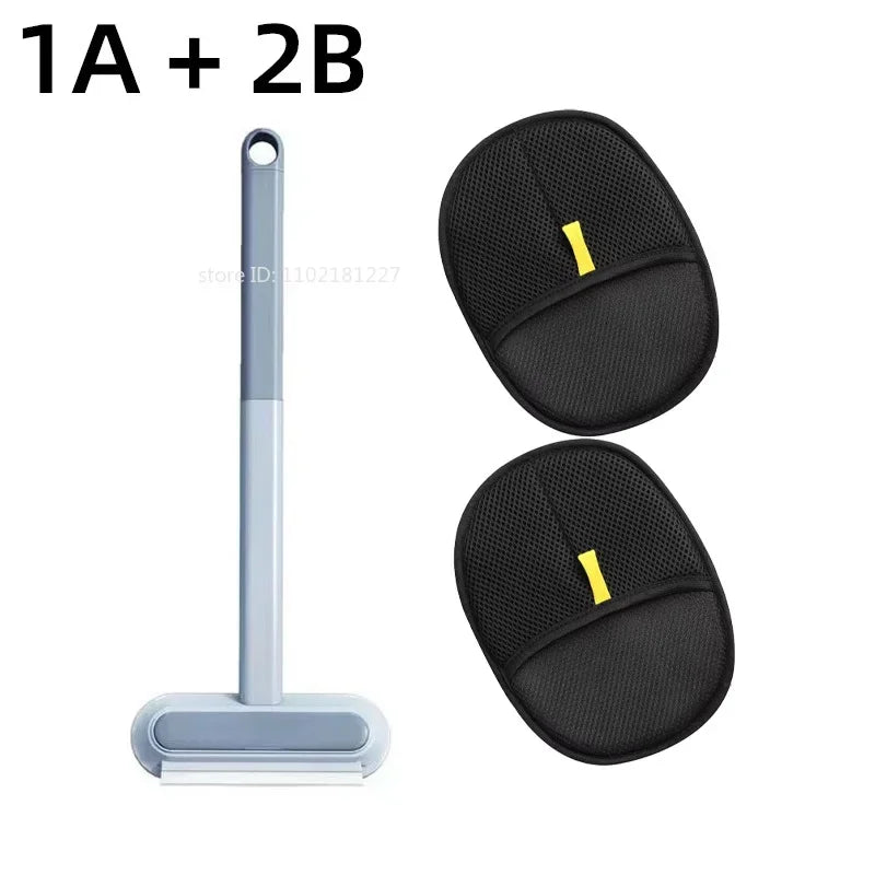 Conjunto de ferramentas para remoção de pelos de animais de estimação, luvas reutilizáveis ​​para remoção de pelos estáticos, luvas de dupla face para remoção de pelos de cães e gatos para carpetes e sofás