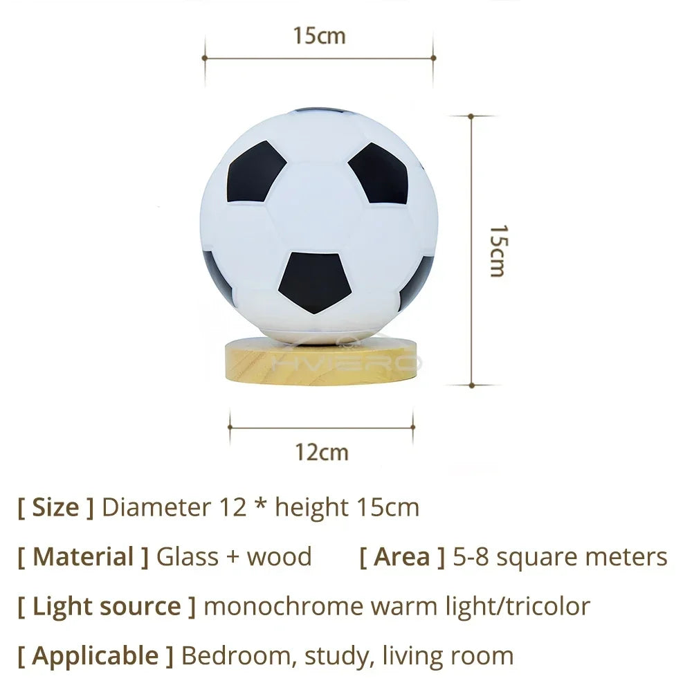 1 peça 3D luz noturna de futebol decoração de mesa de quarto lâmpada de futebol alimentada por bateria presente perfeito para adolescentes decoração lâmpada presentes