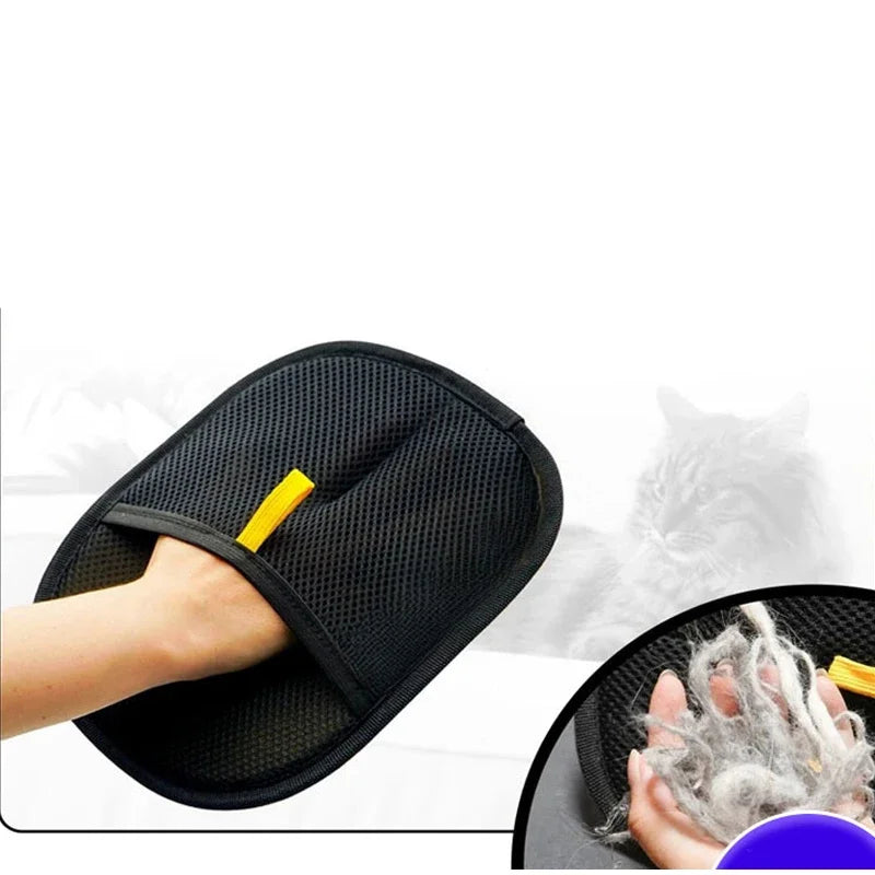 Luvas de remoção de pelos eletrostáticos para animais de estimação, escova de remoção de pelos de gato, luvas adesivas, pente para gatos, luva de limpeza e remoção de pelos