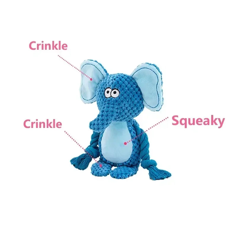 Brinquedo de pelúcia para mastigar cachorros, brinquedo pequeno de pelúcia para mordidas cruas, resistente a ruídos, chocalho para articulações, brinquedo para animais de estimação, filhote indestrutível