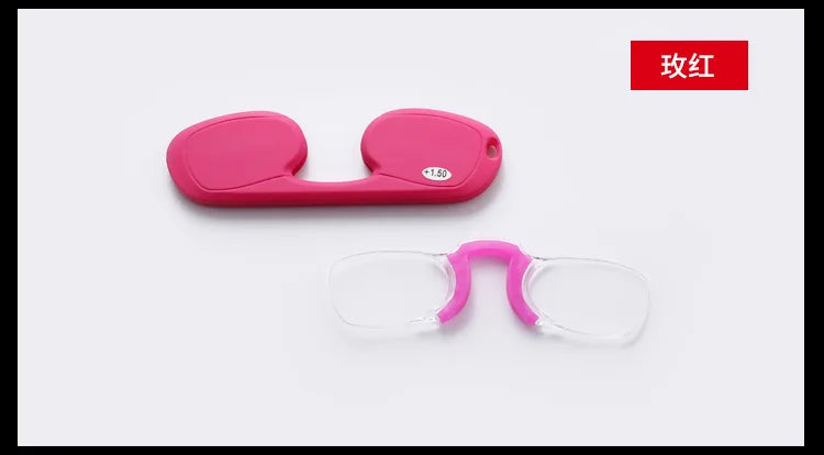 wholesale  presbyopic  silicon mini clip nose bridge  Portable 3M stick on phone  reading glasses 1.0 to 3.5