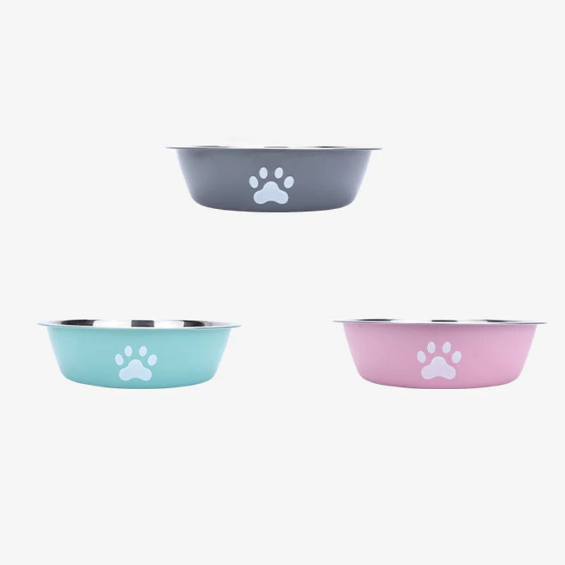 Tigela para cachorro nova tigela para animais de estimação grande capacidade tigela de comida para cachorro aço inoxidável anti-capotamento tigela para cachorro doméstico suprimentos para animais de estimação