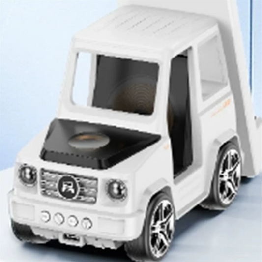 2025+ 6 em 1 Suporte para carregador sem fio para carro, formato inovador de carro, carregador de mesa de carregamento rápido de 15 W, ótima ideia de presente laranja