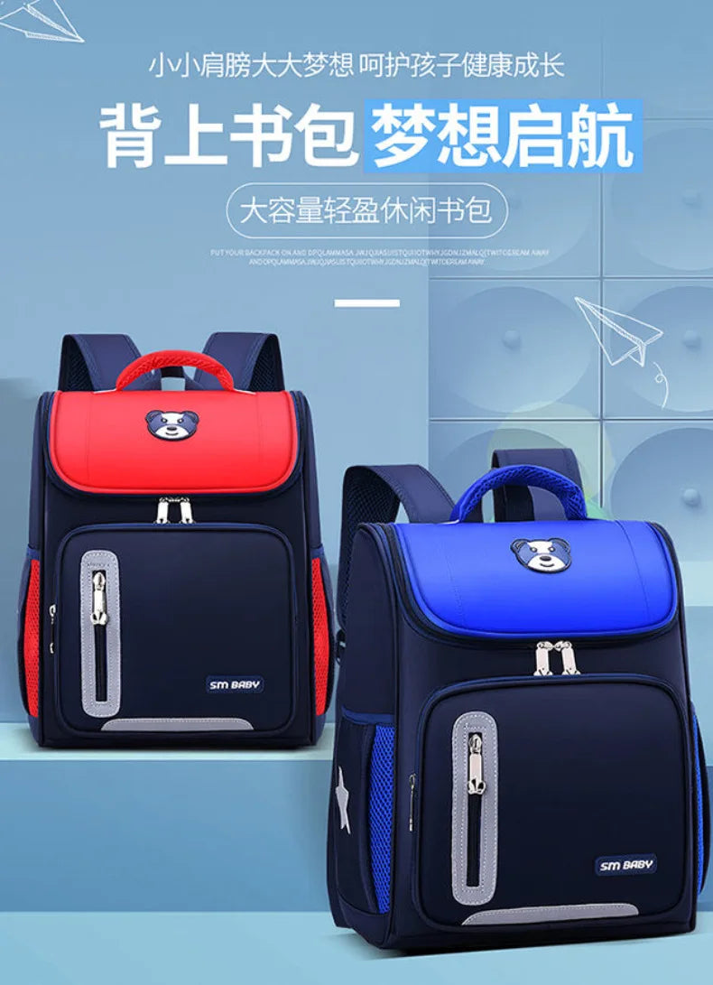 Mochilas escolares simples para estudantes, primárias, meninos, 1ª à 6ª série, proteção para coluna, redução de peso, mochila escolar para meninas, mochila unissex