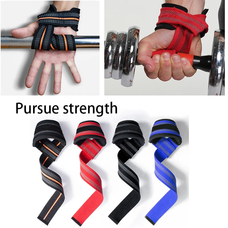 2 peças de alças de levantamento de peso para academia, luvas de fitness, faixas de pulso antiderrapantes, suporte para levantamento de peso, treinamento de levantamento de peso