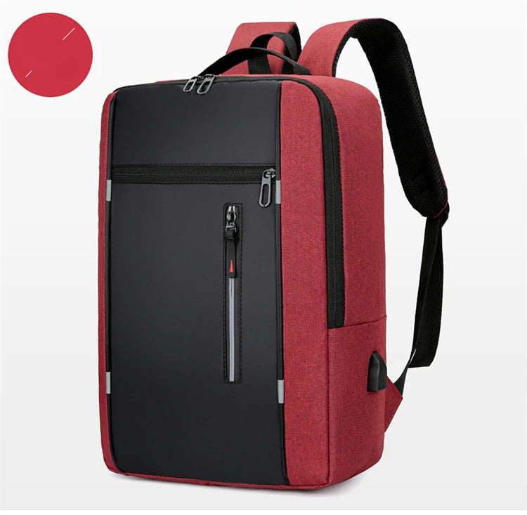 Mochilas escolares masculinas à prova d'água para laptop, mochilas escolares com entrada USB de 15,6 polegadas, mochilas de grande capacidade para homens