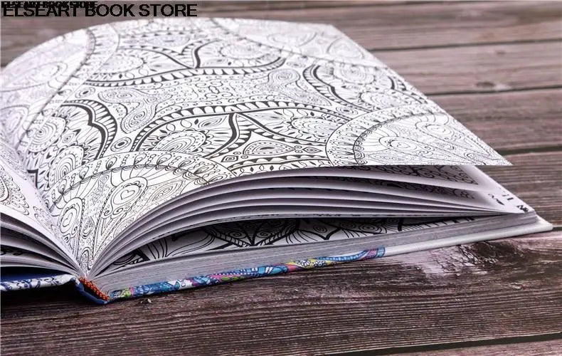 Livro de pintura colorida de mandalas zen, terapia de descompressão para adultos, descompressão psicológica, pintura de grafite, capa dura, 141 unidades