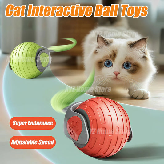 Brinquedos inteligentes interativos para gatos, bola elétrica com rolamento automático para gatos, gatinhos, animais de estimação, treinamento automático, brinquedo recarregável por USB