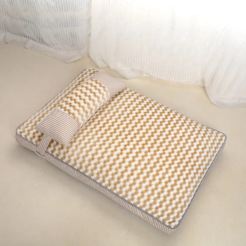 Cama removível e lavável para cães, cama de verão para gatos, tapete universal sazonal para animais de estimação, tapete para cães, tapete para dormir, suprimentos para animais de estimação