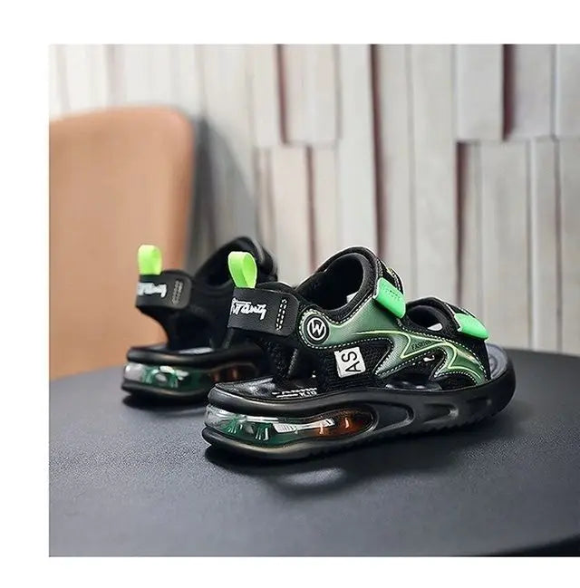 Sandálias infantis da moda 2025, sapatos para bebês, meninos, sola macia, antiderrapantes, sandálias para meninos e meninas, sapatos infantis para verão, praia, 3 a 14 anos
