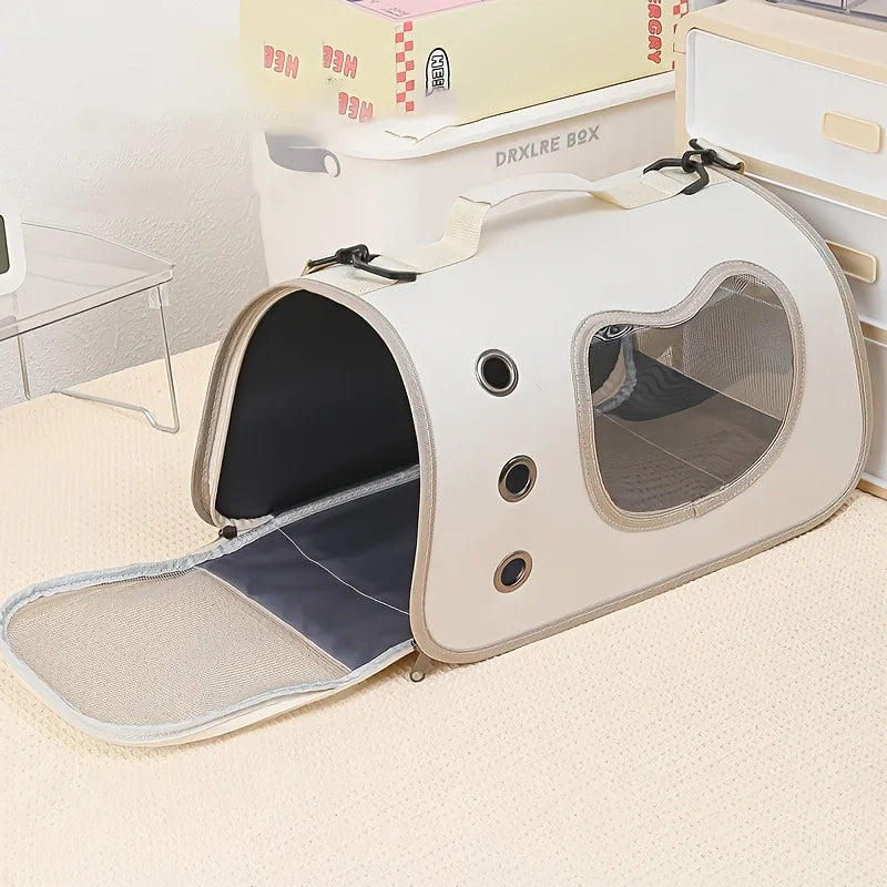 Bolsa de transporte portátil para animais de estimação para cães e gatos pequenos, bolsa dobrável para gatos ao ar livre, bolsa de ombro respirável para gatos, bolsa de transporte para gatinhos