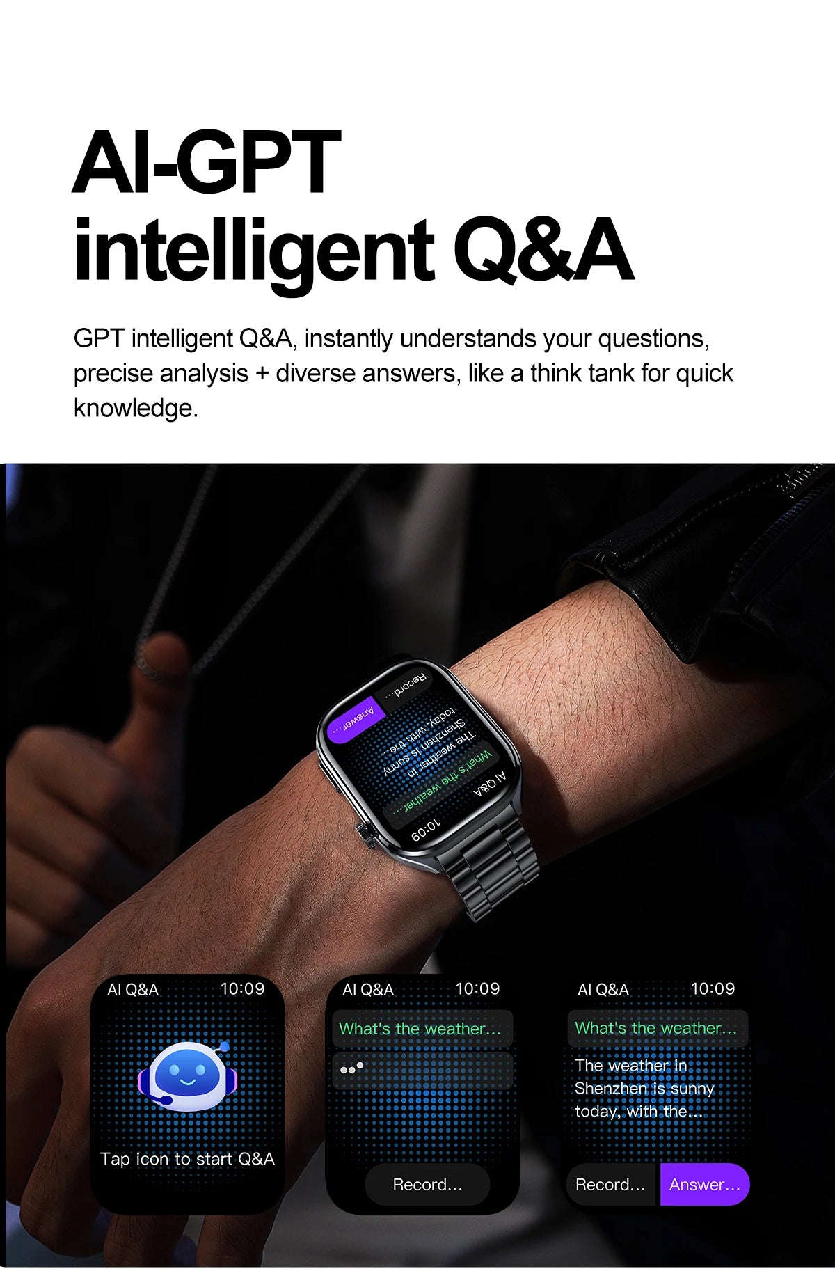 Novo relógio inteligente masculino 2025, pressão arterial, saúde, oxigênio no sangue, ácido úrico, lipídios, rastreador de fitness, relógios Bluetooth, chamada, ECG, smartwatch
