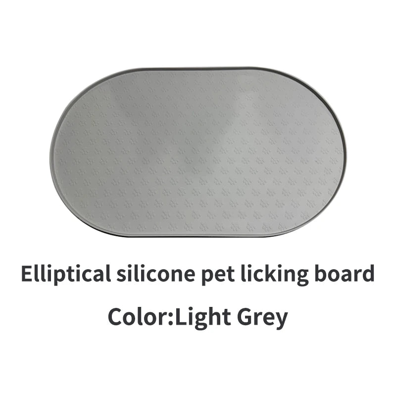 Tapetes para refeições de animais de estimação disponíveis em 6 cores, tapetes para alimentação de cães, tapetes para alimentação de cães de estimação, material de silicone, formato oval, fácil de limpar