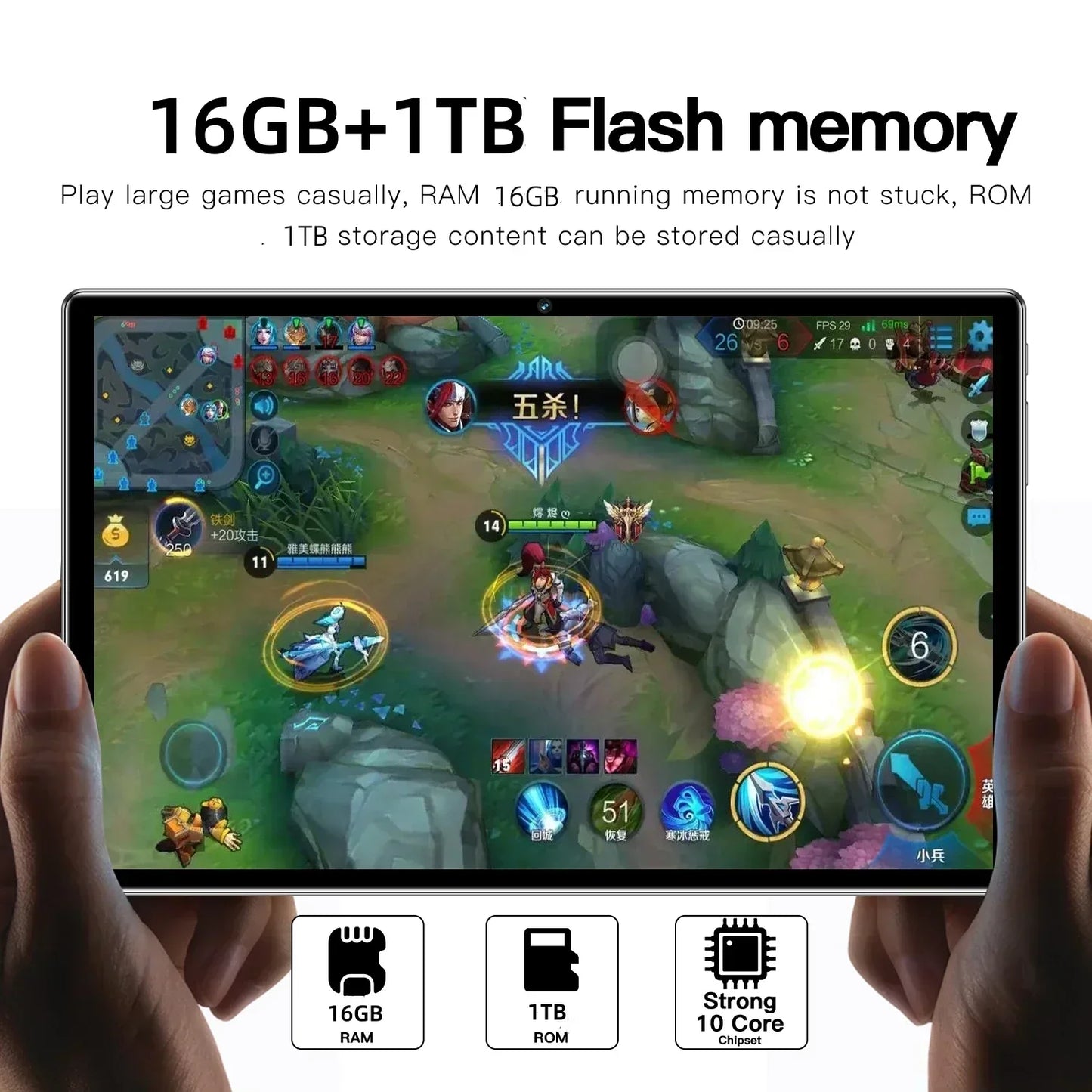 Tablet Pad 15 Pro Original 2025 Android 14 Snapdragon 888 11 polegadas HD 16 GB + 1 TB 20000 mAh 5G Dual SIM Bluetooth WiFi GPS