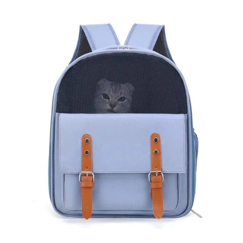 Mochila para gatos de grande capacidade para atividades ao ar livre - Mochila portátil de ombro para animais de estimação, respirável, confortável para viagens/caminhadas, fácil de transportar