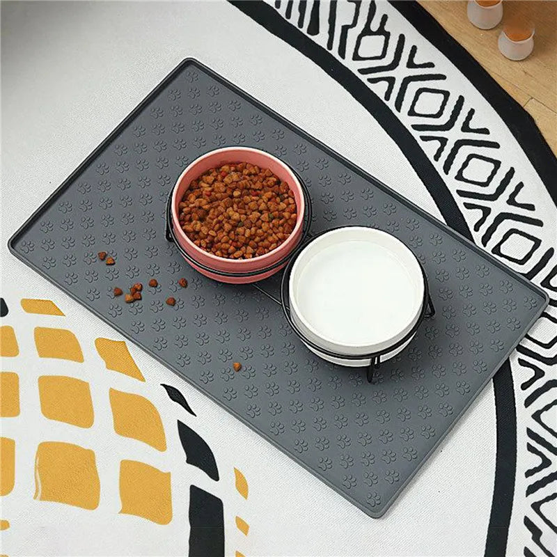 Pet Placemat Dog Food bowl Mat Cat Feed Mat Cat Dog Drinking Feeding Placemat Silicone Waterproof Pet Bowl Pad Feeder Mats 2024
