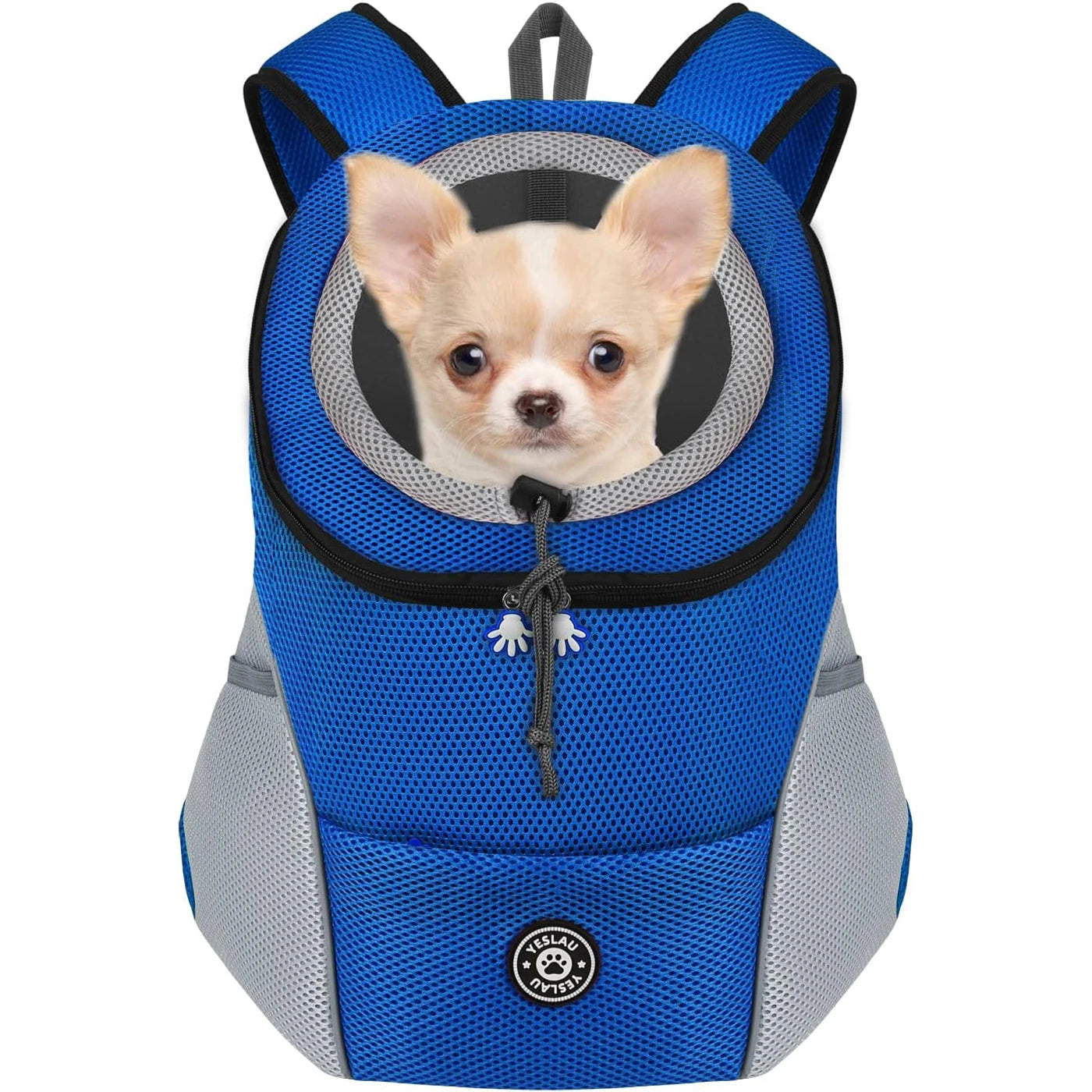 Mochila para transporte de cães, mochila transportadora de animais de estimação, mochila frontal confortável para motocicletas e caminhadas, bolsa de transporte para cães de estimação