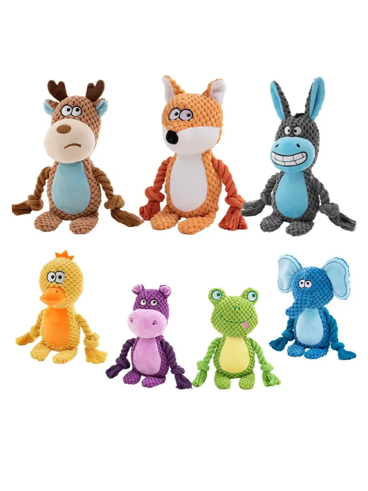 Brinquedo de pelúcia para mastigar cachorros, brinquedo pequeno de pelúcia para mordidas cruas, resistente a ruídos, chocalho para articulações, brinquedo para animais de estimação, filhote indestrutível